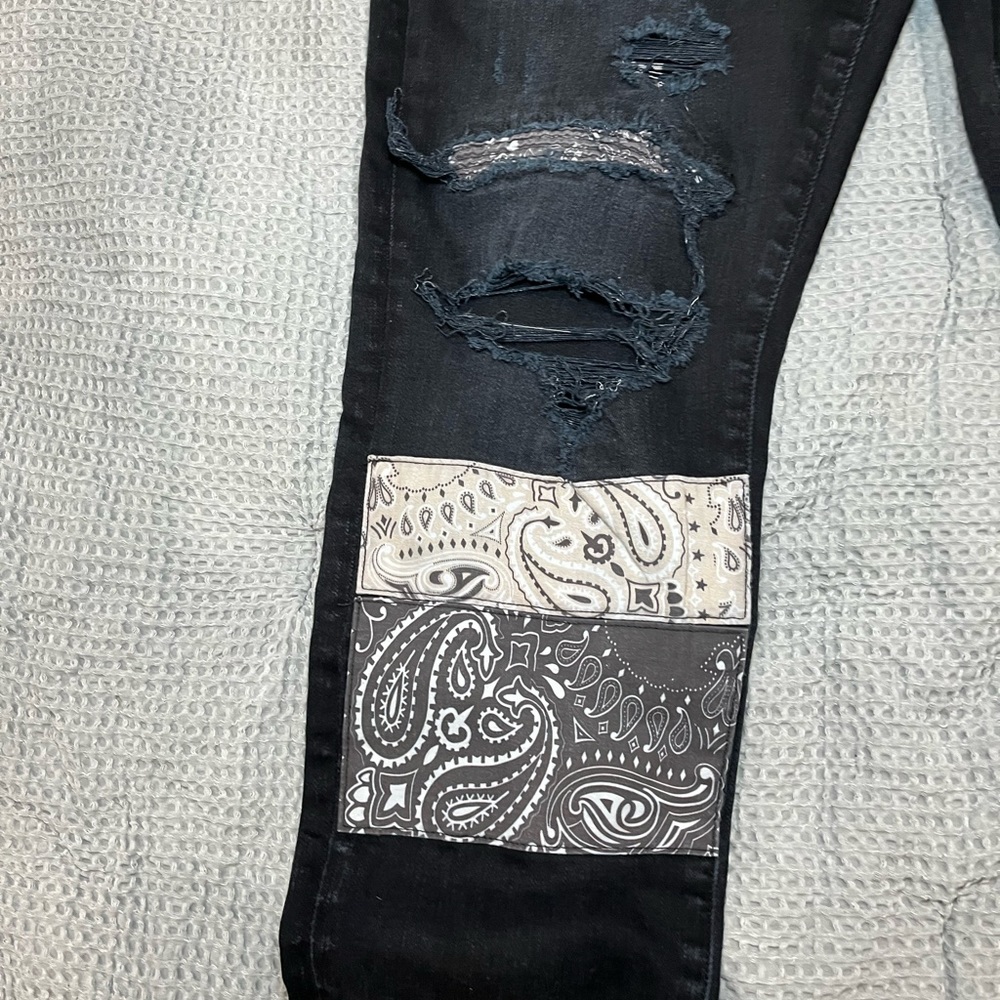 AMIRI Bandana Skinny Fit Jeans (Size 38)